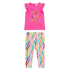 Stripes 4B: 2 Piece Slub Frill T-Shirt & Legging Set (3-12 Months)